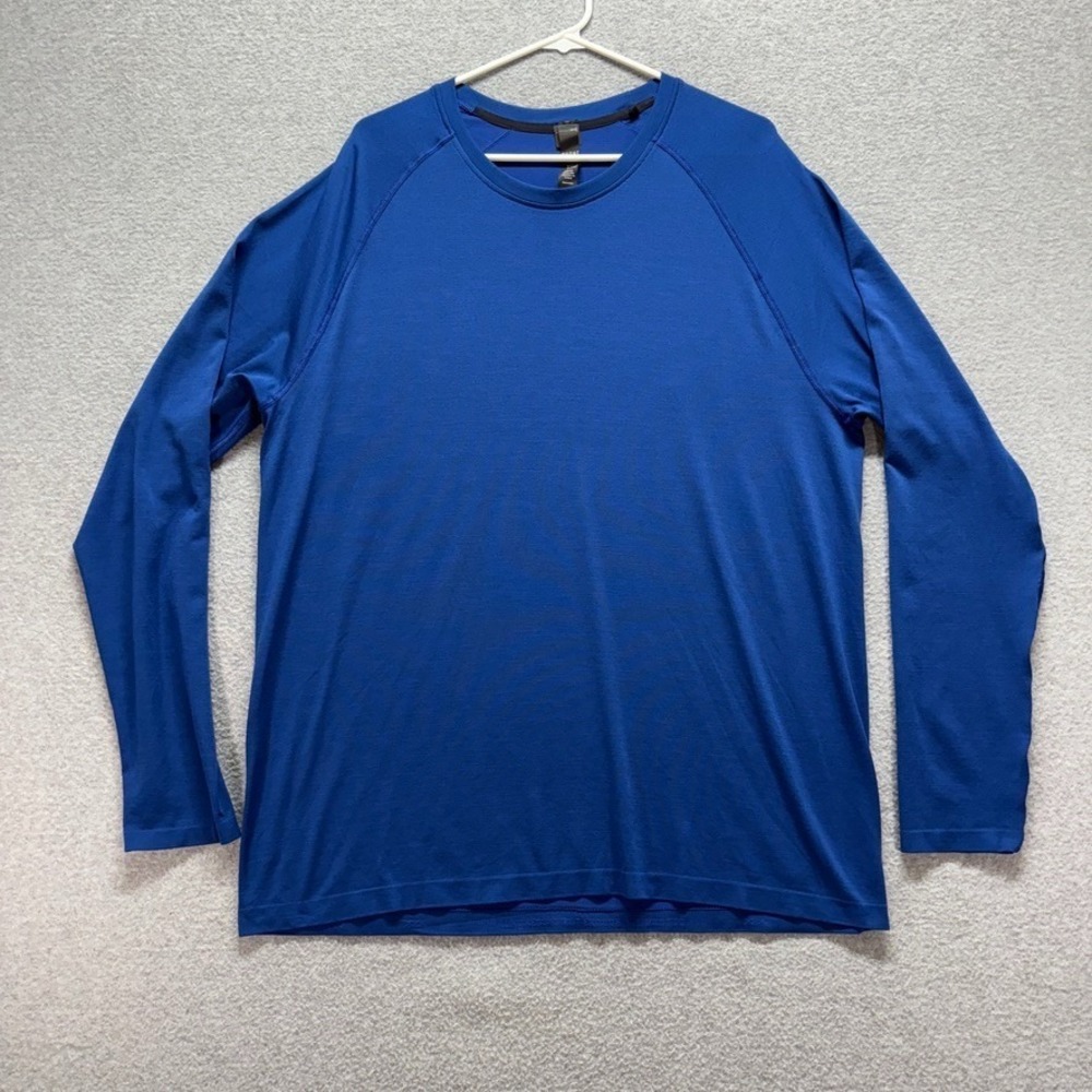 Rhone T-Shirt Shirt Mens 2XL Blue Reign Pullover Long Sleeve Performance Wicking